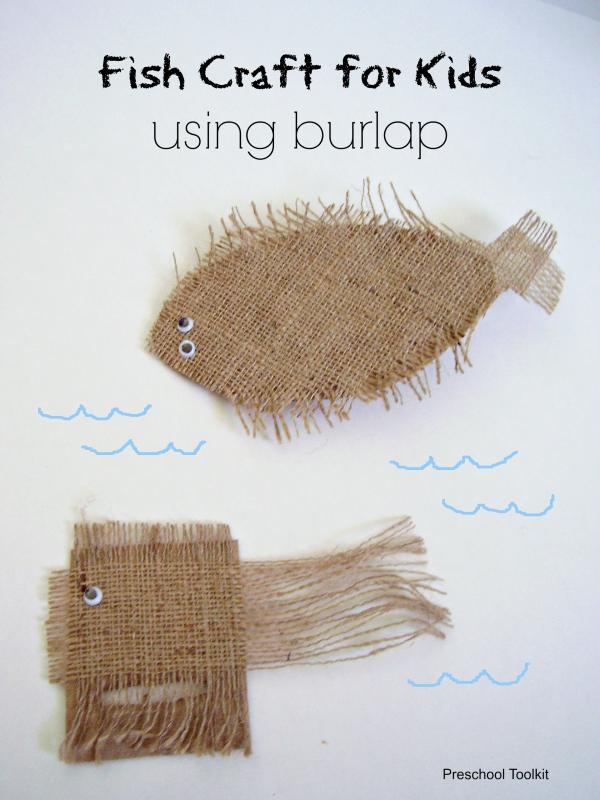 Burlap fish craft