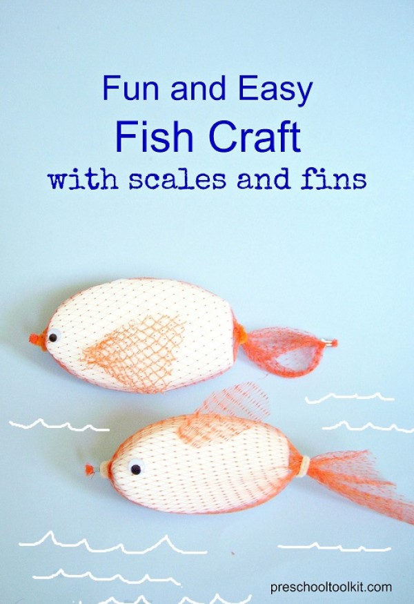 Foam fish craft for preschool ocean theme