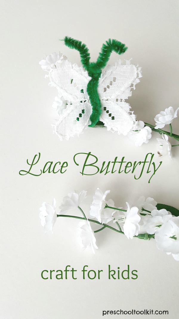 Lace butterfly craft for kids