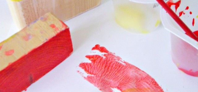 make wood stamps for kids painting activity