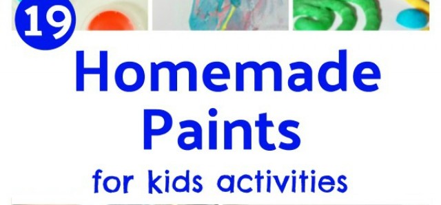 Make your own paints for preschool painting activities indoors and outdoors
