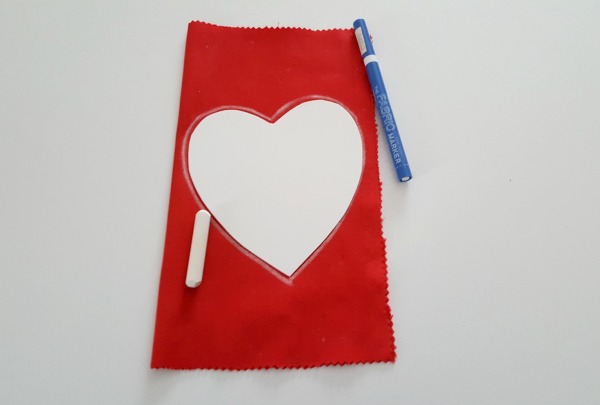 Make a heart shaped bean bag for kids games