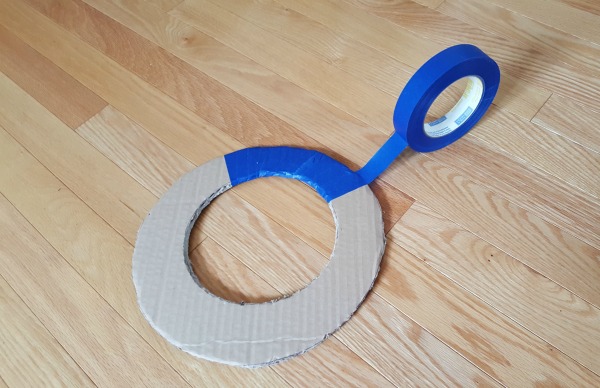 Cardboard rings are easy to make for kids ring toss game