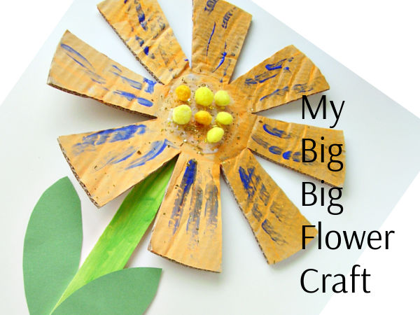 cardboard flower craft for kids