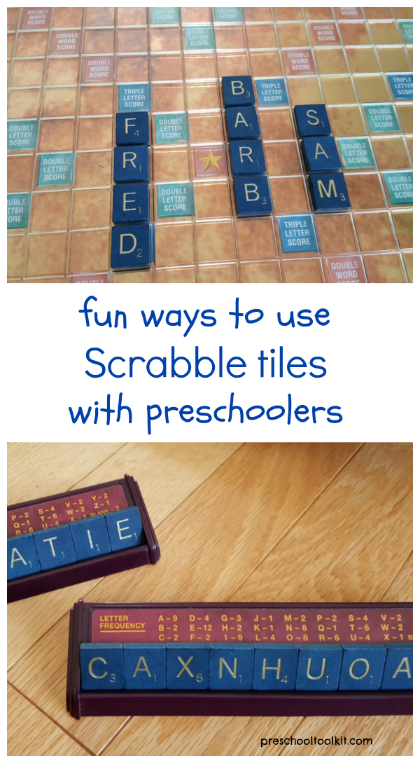 Fun ways to use Scrabble® tiles in preschool games