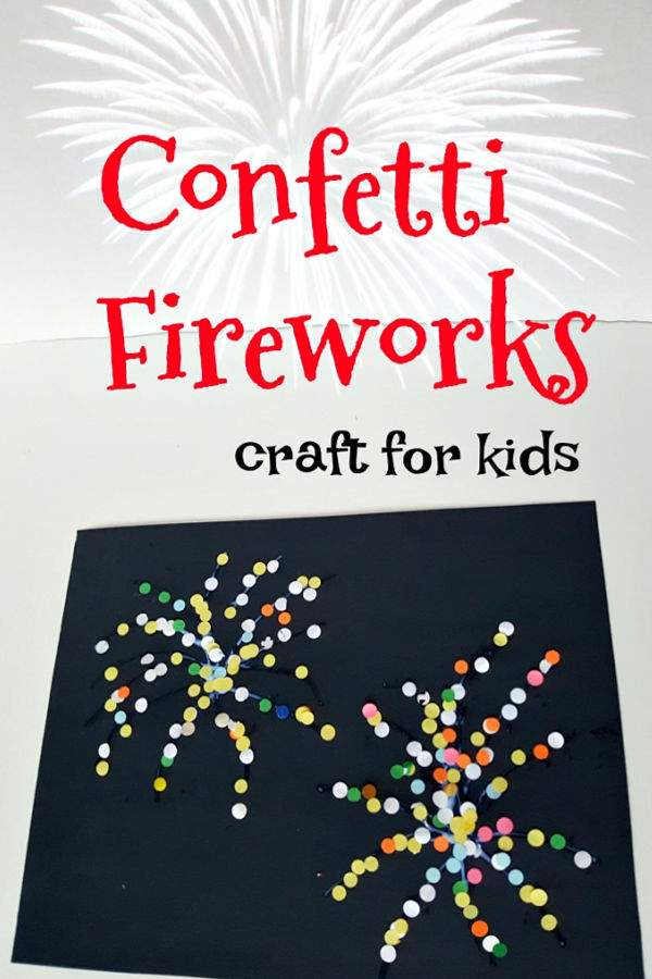 new years eve kids craft with confetti