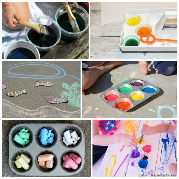 outdoor painting activities with homemade paints