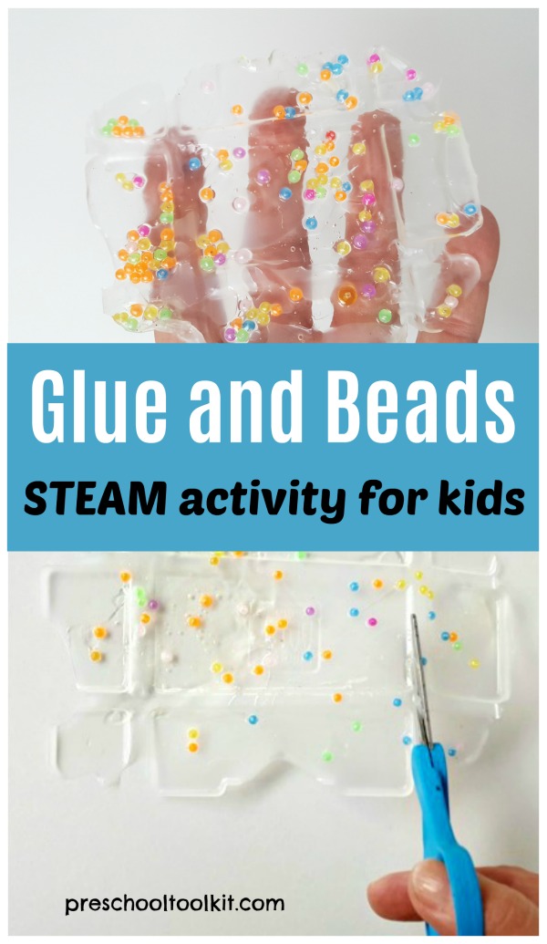 Fun with Glue and Beads STEAM Activity for Kids » Preschool Toolkit