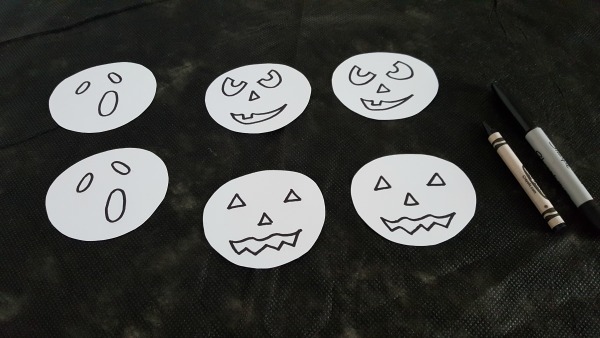 Kids can play math games with Halloween stickers