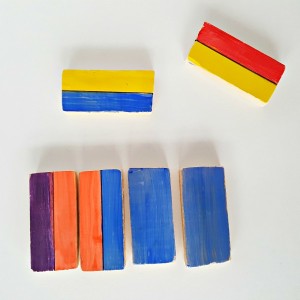 Wood blocks matching activity