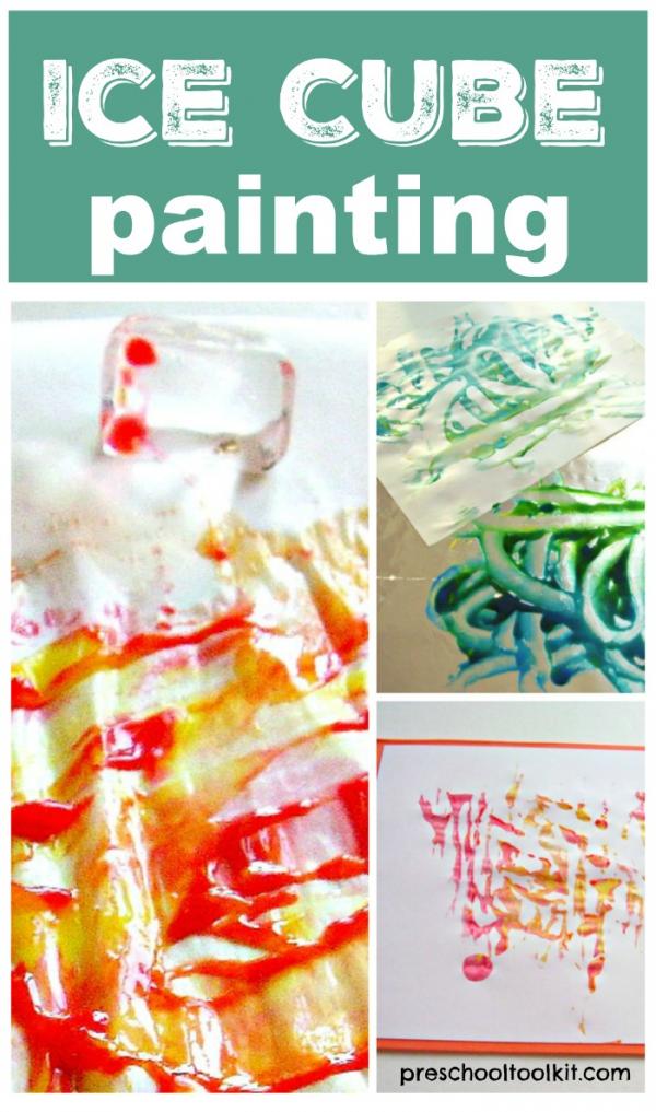 Painting with Ice Cubes Process Art Activity » Preschool Toolkit