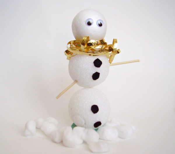 Winter snowman preschool craft