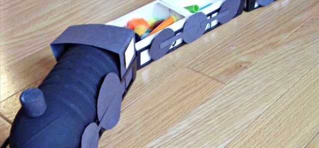 train engine and train cars preschool activity for pretend play