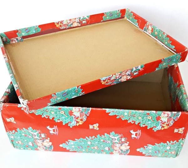 Wrap a shoe box for an eco friendly option for gift giving