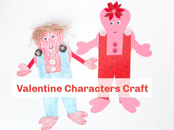 kids valentine puppet paper craft