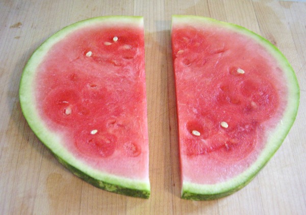 Watermelon half slice