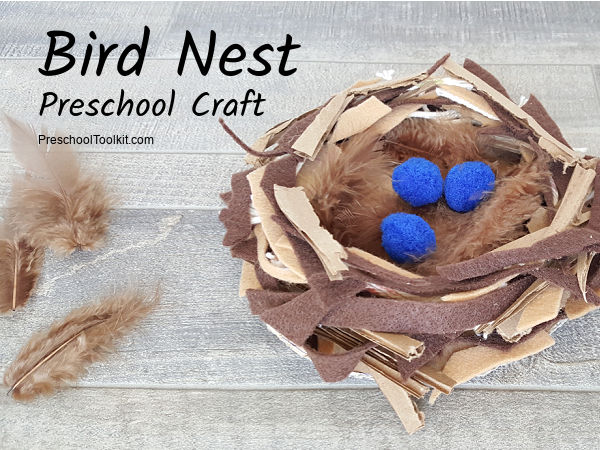 Bird Nest Preschool Craft with Mixed Materials » Preschool Toolkit