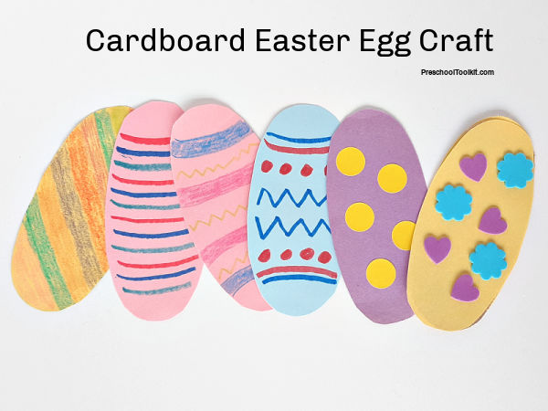 Easter egg paper craft for preschool