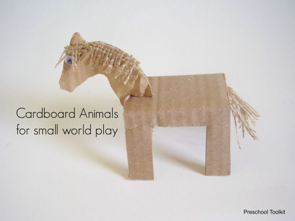 pretend play cardboard animal craft