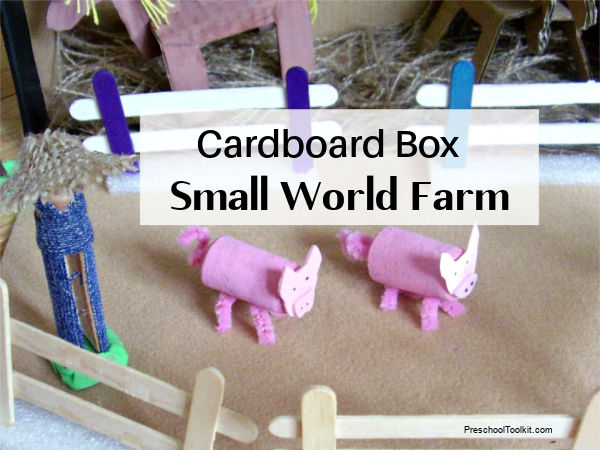farm pretend play and craft for kids
