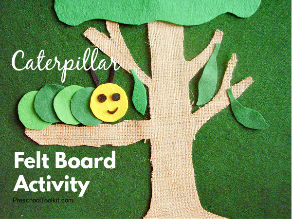 circle time felt board caterpillar activity for preschool