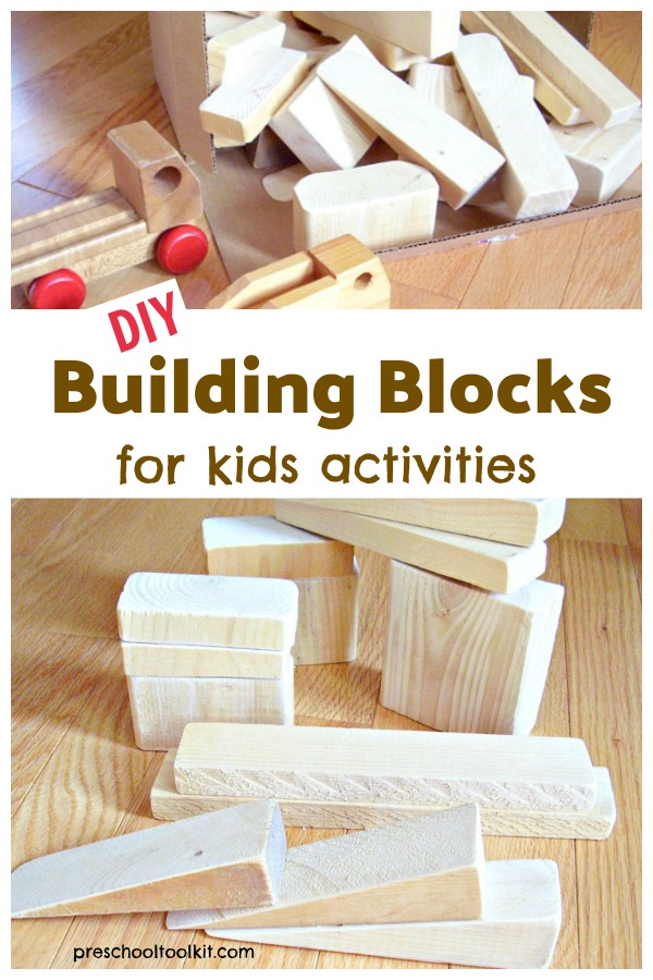 DIY building blocks for kids activities