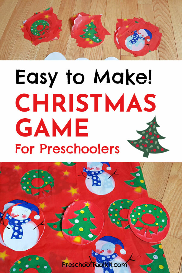 preschool party game board for Christmas activities
