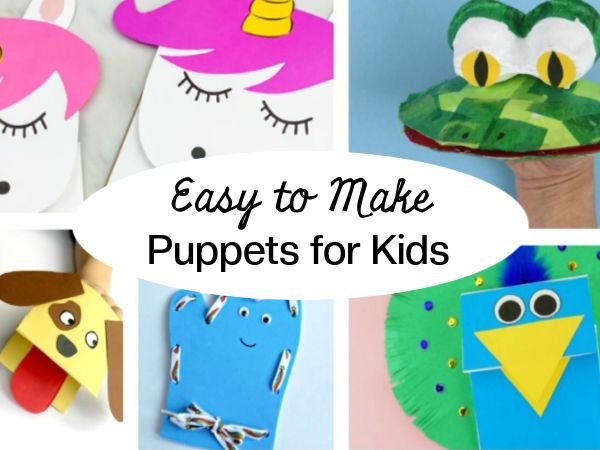 preschool pretend play with homemade puppets