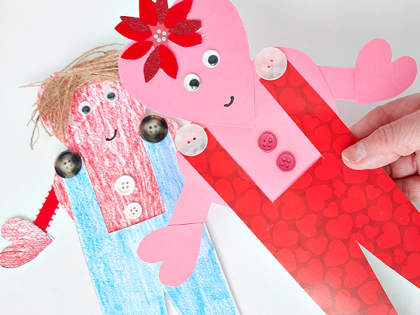 Valentine paper cutouts fine motor craft