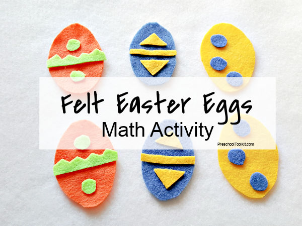 Easter math on the felt board for kids