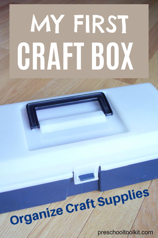 create a craft box for kids to organize craft supplies