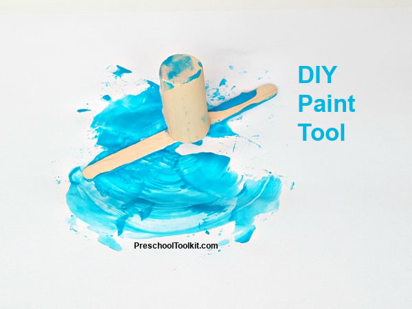 kids can paint with paint tools made with craft sticks