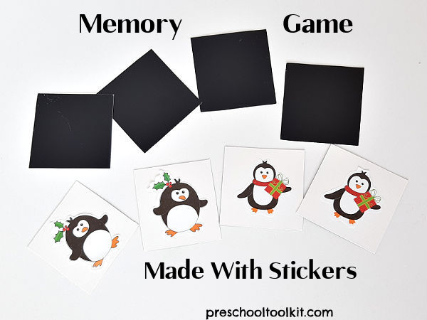 diy memory card game for preschoolers