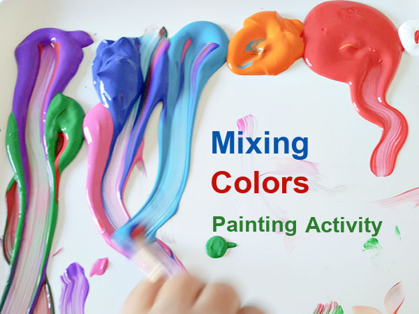 preschool painting art and science activity