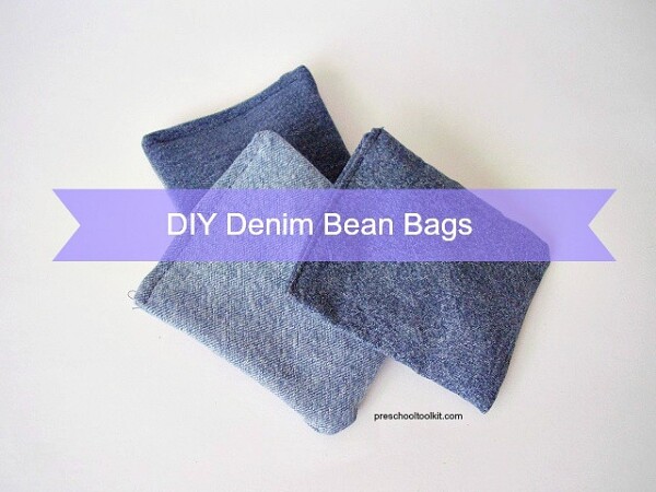recycle denim to make bean bags