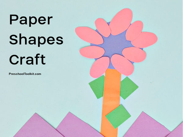 easy flower craft with paper shapes