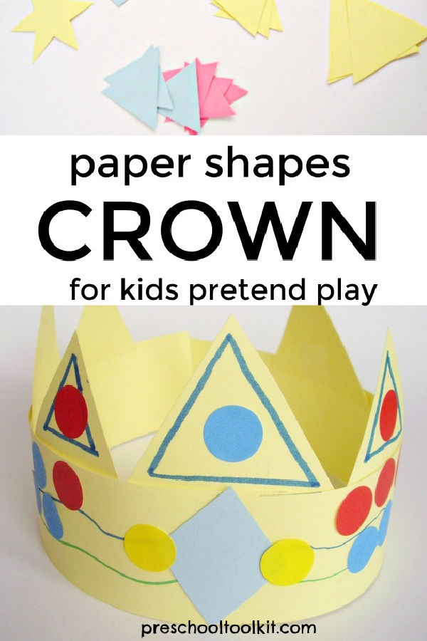 easy to make paper crown for kids pretend play