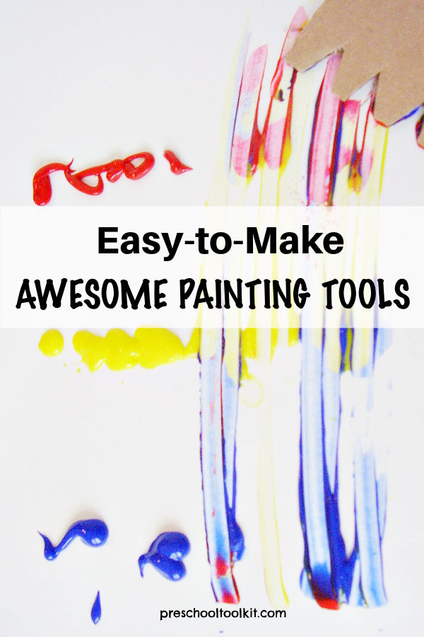 how to paint with cardboard tools instead of paint brushes