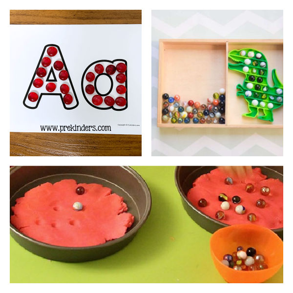 how to use marbles in kids activities
