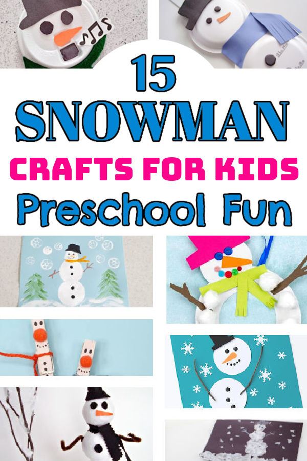 fun and easy preschool snowman crafts