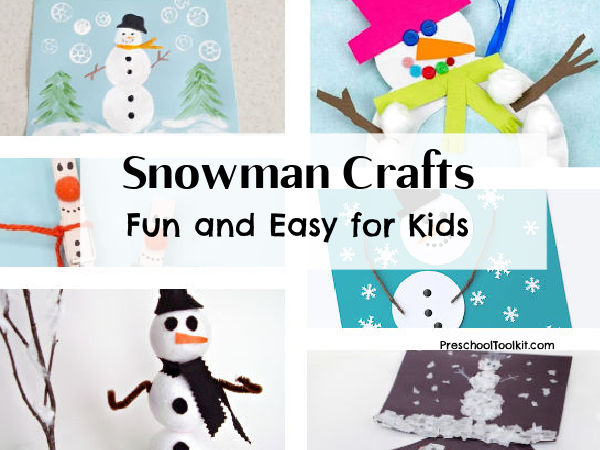 winter snowman crafts kids fun