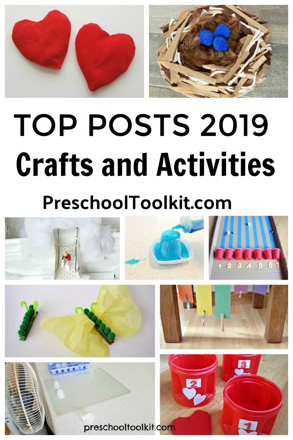 Top crafts and activities posts in 2019 from Preschool Toolkit blog