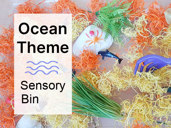 preschool sensory bin ocean theme