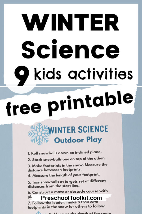 fun winter science for preschoolers