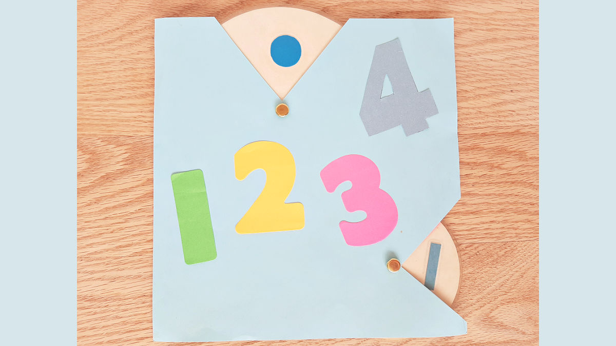 beginning math for early learners with a counting wheel craft