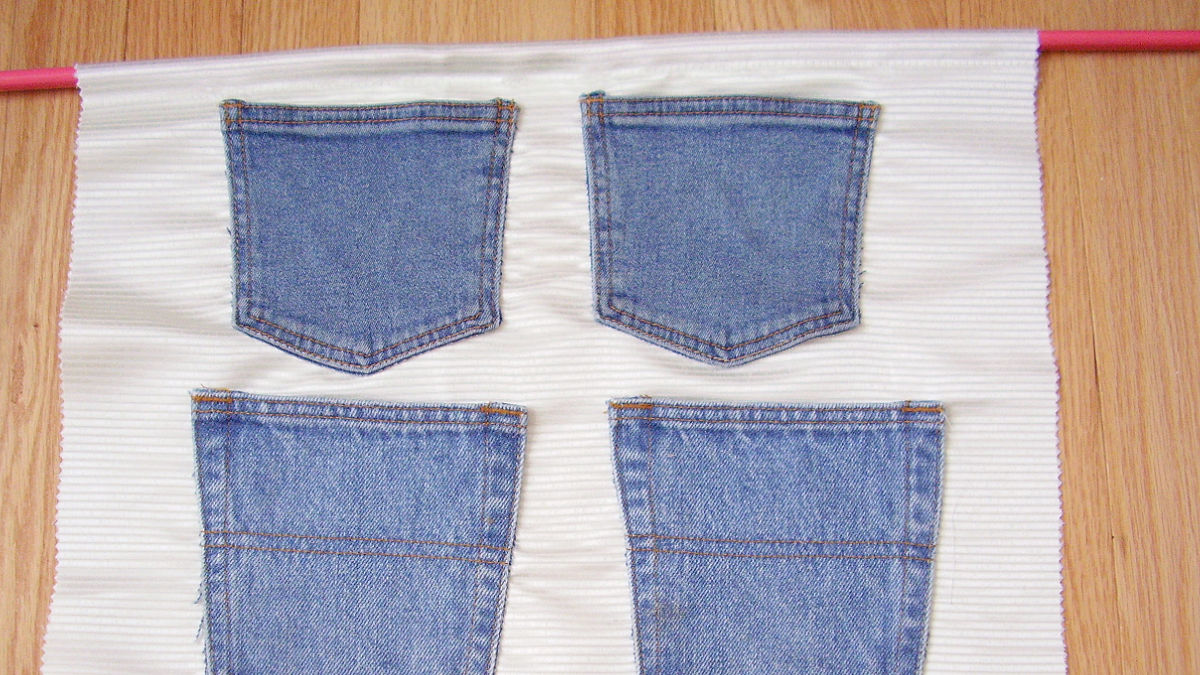 Recycled Denim Pockets Sorting Activity for Kids