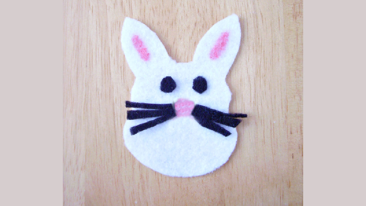 felt bunny magnet kids craft