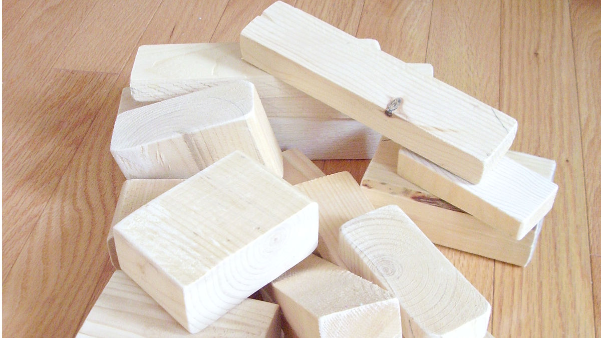 support creative play with homemade wooden blocks for kids