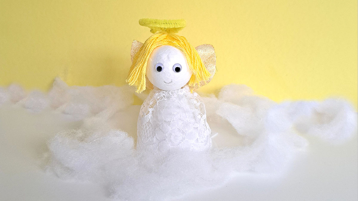 angel craft for preschool and kindergarten for Christmas time