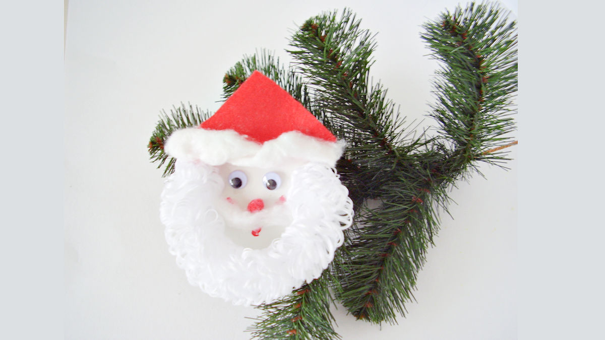 Santa Christmas tree ornament kids craft